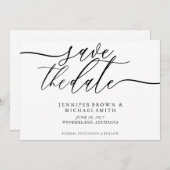Formal Script Wedding Save Date Photo セーブザデート (正面/裏面)