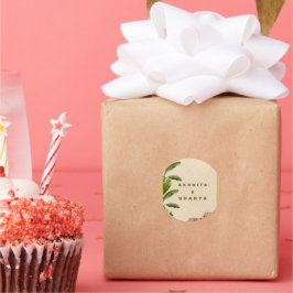 Formal Traditional Wedding Invitation  ラウンドシール