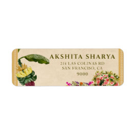 Formal Traditional Wedding Return Address Label  ラベル