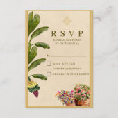 Formal Traditional Wedding RSVP Card | Elegant  (正面)