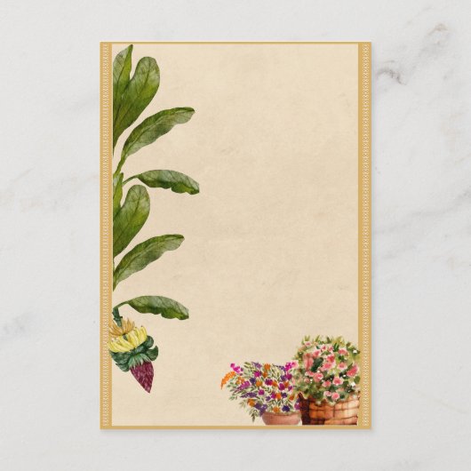 Formal Traditional Wedding RSVP Card | Elegant  (裏面)