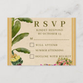 Formal Traditional Wedding RSVP Card | Elegant (正面)