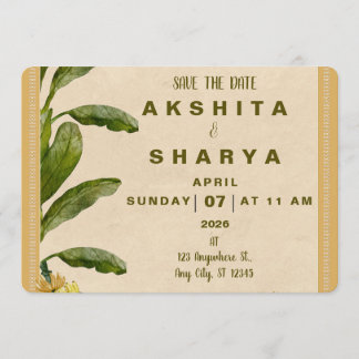 Formal Traditional Wedding Save the Date  セーブザデート