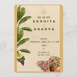 Formal Traditional Wedding Save the Date  セーブザデート