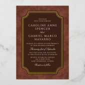 Formal Western Desert Wedding 箔招待状 (正面)