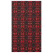 Formas em vermelho 'flutuando' sobre fundo preto. テーブルクロス (正面)