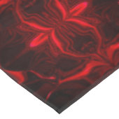 Formas em vermelho 'flutuando' sobre fundo preto. テーブルクロス (アングル)