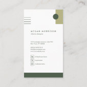 formas geometría bauhaus minimalista verde rosa 名刺 (裏面)