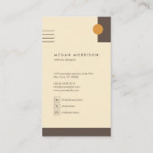 formas geometria bauhaus retro marrón beige 名刺 (裏面)
