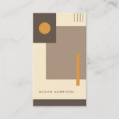 formas geometria bauhaus retro marrón beige 名刺 (正面)