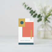 formas geometria bauhaus retro rojo azul amarillo 名刺 (スタンド正面)