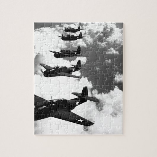 formation_WarイメージのTBF (報復者)の飛行 ジグソーパズル (縦)