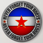 Former Yugoslavia - Never Forget Your Roots  缶バッジ (正面)