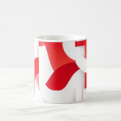 🔴 Formes Géométriques en Rouge et Blanc ⚪ コーヒーマグカップ (中央)