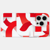 🔴 Formes Géométriques en Rouge et Blanc ⚪ Case-Mate iPhoneケース (裏面 (横))