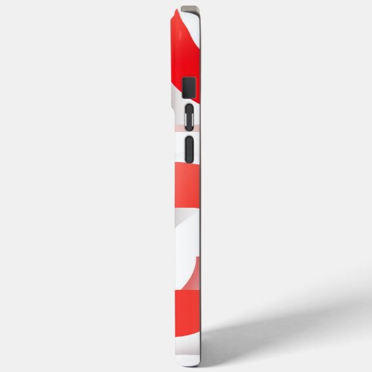 🔴 Formes Géométriques en Rouge et Blanc ⚪ Case-Mate iPhoneケース (裏面 / 左)