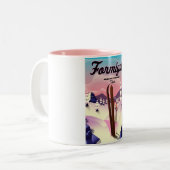 Formigal Aragonスペインのスキーポスター。 ツートーンマグカップ (正面左)