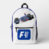 Formula 1 race car プリントバックパック (正面)