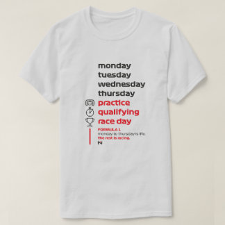 FORMULA 1 RACE WEEK WHITE Tシャツ