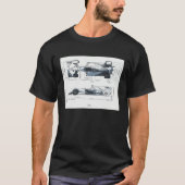 Formula Racing Car Blueprint Mechanical Engineerin Tシャツ (正面)