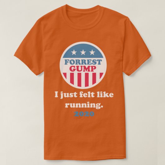 Forrest Gump 2020私は単に感じのランニングように Tシャツ (デザイン正面)