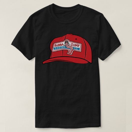 Forrest Gump - Bubba Gump Shrip Co. Hat Sticker Tシャツ (デザイン正面)