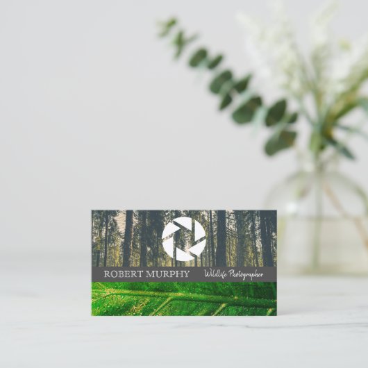 Forrest | Leaf | Camera Lens Icon 名刺 (スタンド正面)
