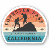 Forster Pass Hiking、カリフォルニア州シエラネバダ州トライアル シール (正面)
