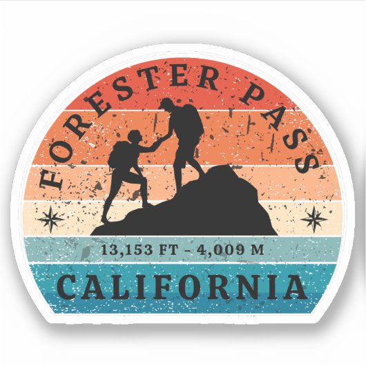 Forster Pass Hiking、カリフォルニア州シエラネバダ州トライアル シール (正面)