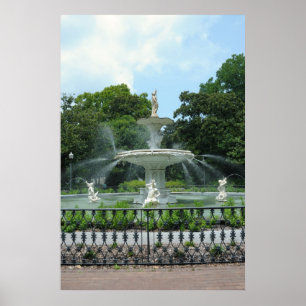 Forsyth公園の噴水 ポスター