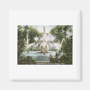 Forsyth公園、サバンナの1906年のヴィンテージ マグネット