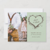 Forsyth Fountain Savannah GA Photo Save the Date 招待状 (裏面)