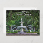 Forsyth Park Fountain, Savannah Georgia ポストカード (正面/裏面)