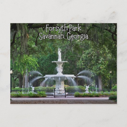 Forsyth Park Fountain, Savannah Georgia ポストカード (正面)