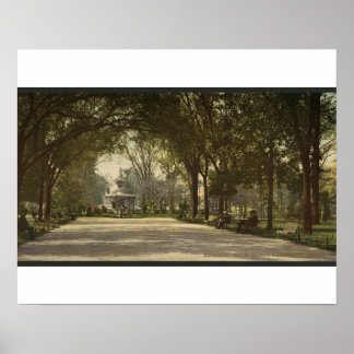 Forsyth Park, Savannah, Georgia circa 1901 ポスター