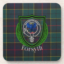 Forsyth Scottish Clan Tartan & Crest コースター