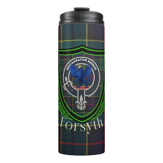 Forsyth Scottish Clan Tartan & Crest タンブラー (正面)