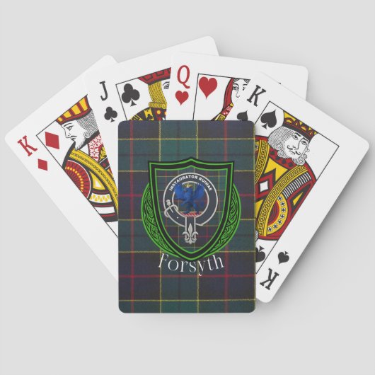 Forsyth Scottish Clan Tartan & Crest トランプ (裏面)