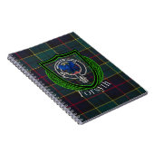 Forsyth Scottish Clan Tartan & Crest ノートブック (右側)