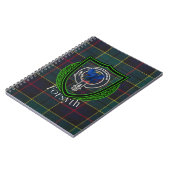 Forsyth Scottish Clan Tartan & Crest ノートブック (左側)