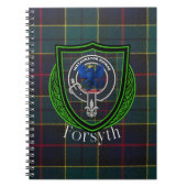 Forsyth Scottish Clan Tartan & Crest ノートブック (正面)