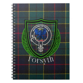 Forsyth Scottish Clan Tartan & Crest ノートブック