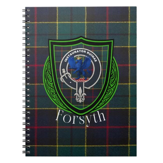 Forsyth Scottish Clan Tartan & Crest ノートブック (正面)