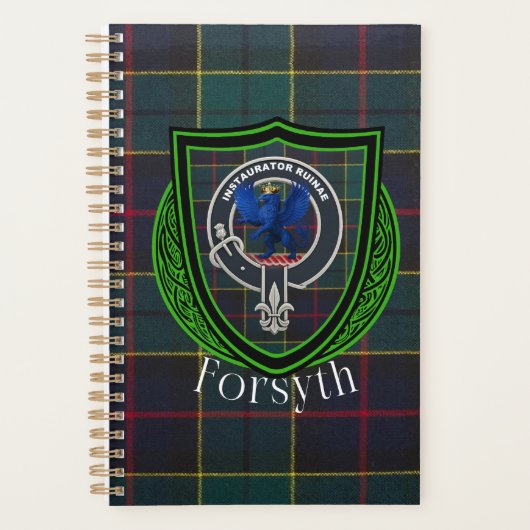 Forsyth Scottish Clan Tartan & Crest プランナー手帳 (正面)