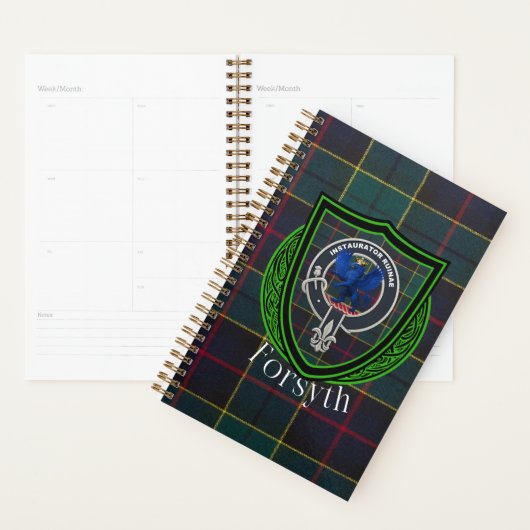 Forsyth Scottish Clan Tartan & Crest プランナー手帳 (ディスプレー)