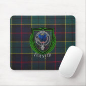 Forsyth Scottish Clan Tartan & Crest マウスパッド (マウス)
