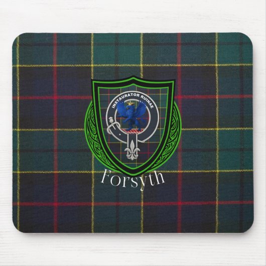 Forsyth Scottish Clan Tartan & Crest マウスパッド (正面)