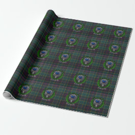 Forsyth Scottish Clan Tartan & Crest ラッピングペーパー