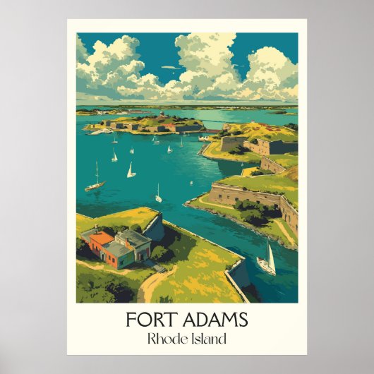 Fort Adams Rhode Island Harbor ポスター (正面)