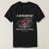 Fort Benning GA Army BaseAirborne  Tシャツ (デザイン正面)
